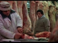 cutting the meat in rocky